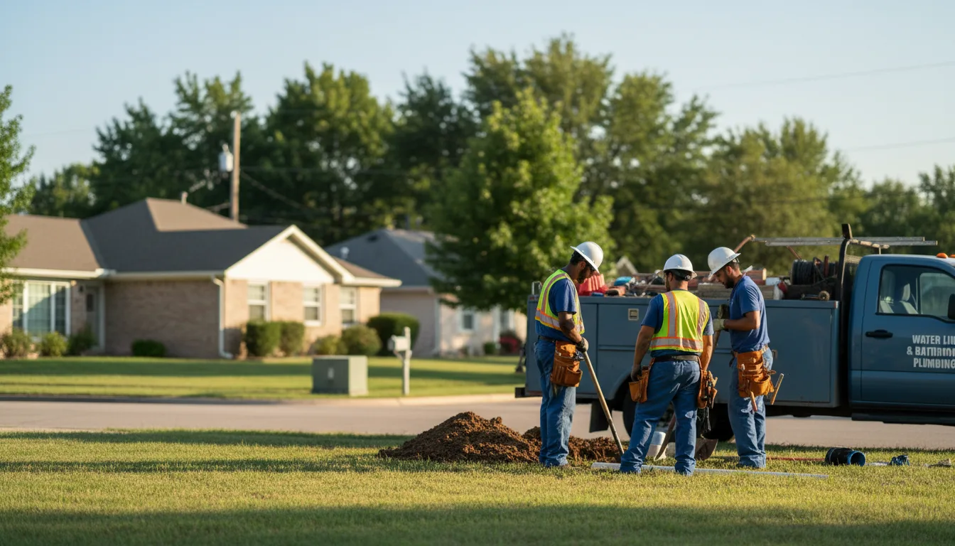 Residential water line and bathroom plumbing service in Forest Home, AL